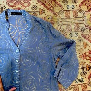 Cut loose button up shirt